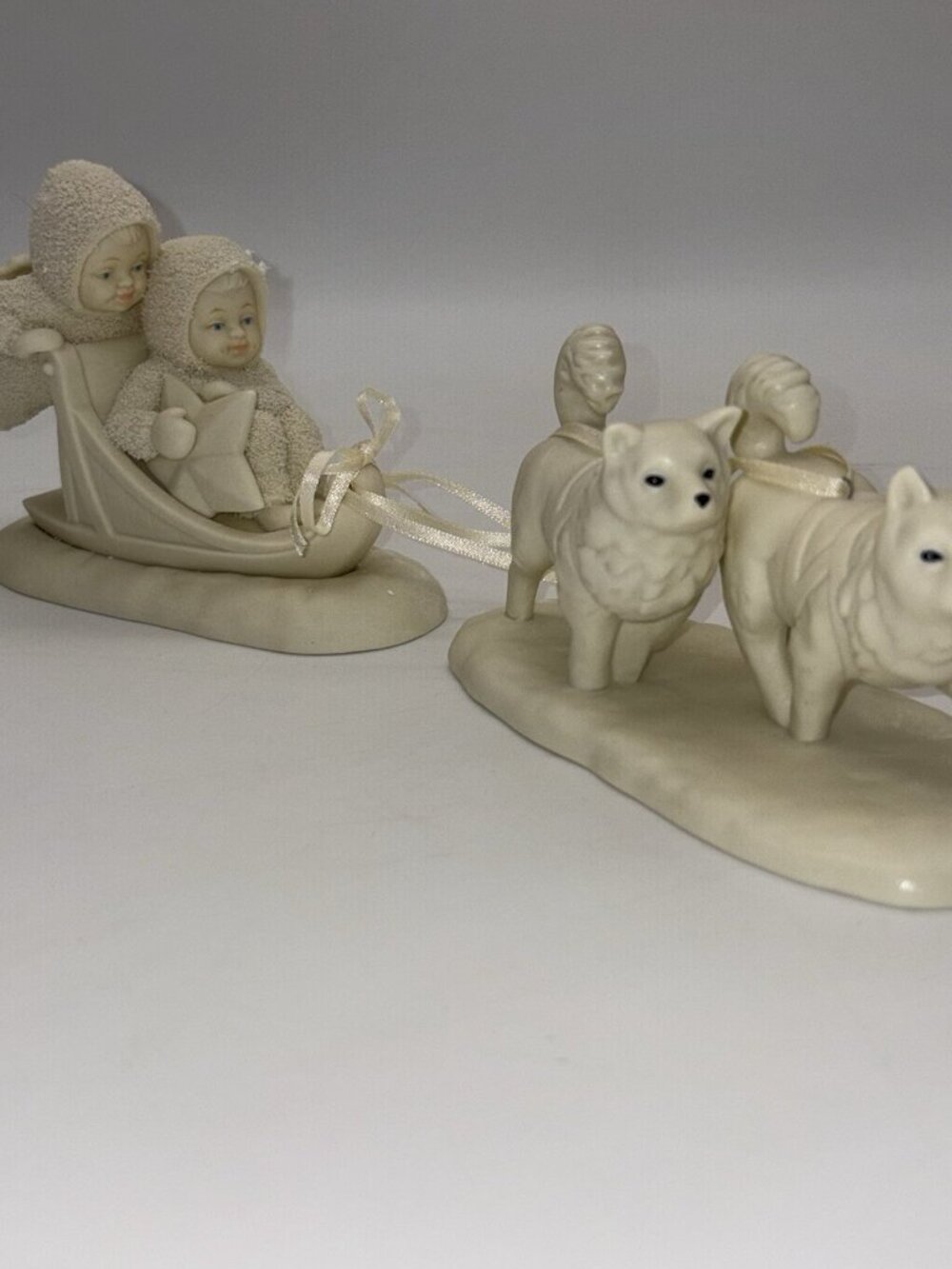 Dept 56 Snowbabies Mush! Dogsled Figurine Retired #68805 1995 in Box Vintage
